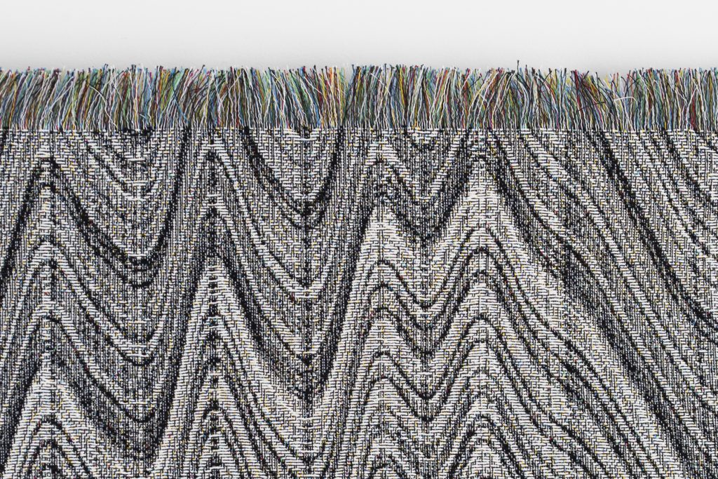"Undo" (detail), 2016, computerized jacquard weaving