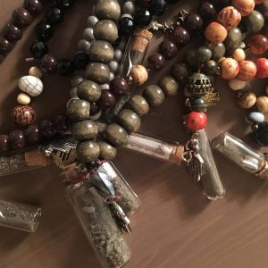 Close up photo of Susan Smith Prayer beads