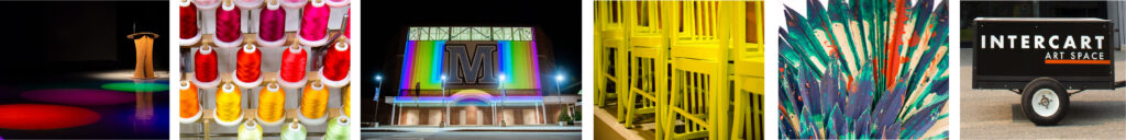 A Series of intermedia projects including light projection, chairs, spotlight and trailer