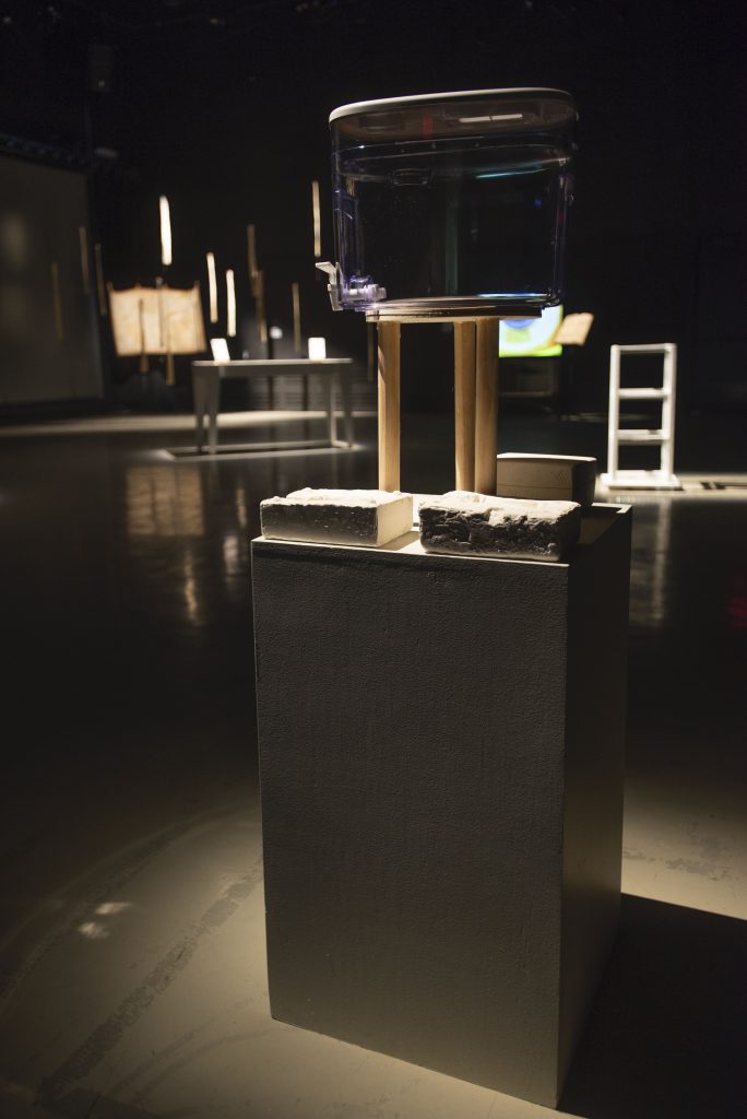 spanning out across the exhibition floor, showing works visible as you first enter the space